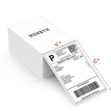 Etiquetas térmicas para envíos y correo, etiquetas de envío con perforaciones, etiquetas plegables de 4x6 pulgadas con adhesivo permanente,