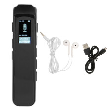 Digitaler Diktiergerät mit großem Speicher und Schnellaufnahmefunktion, sprachaktivierter Audiorecorder mit MP3-Wiedergabe und integriertem Akku