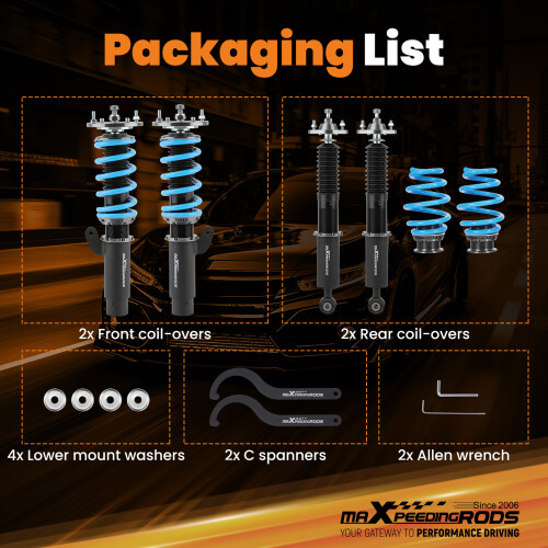 Réglable Combinés Filetés Coilovers For BMW 3 E46 Coupe 320ci 325ci 330ci 320cd 2