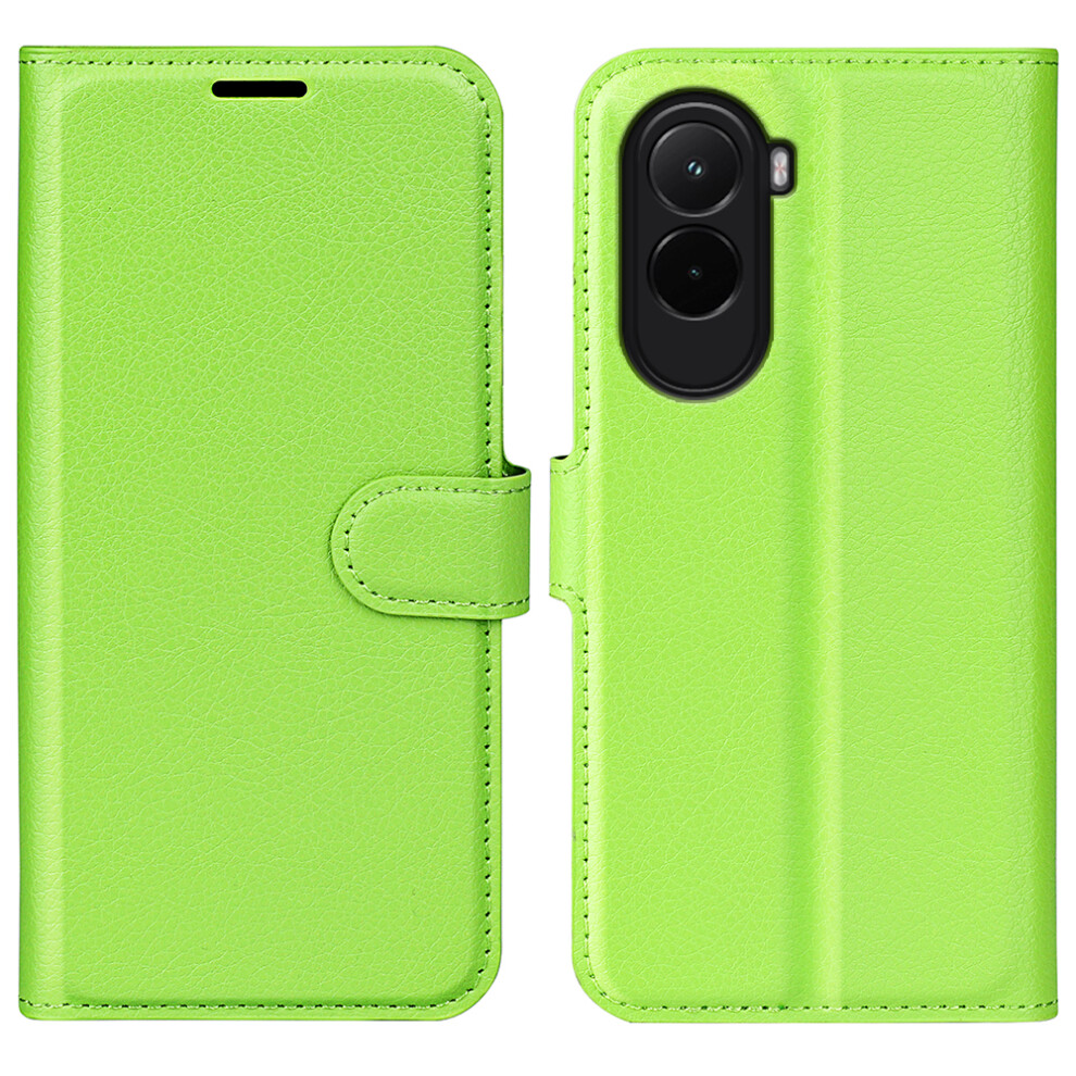 (Green) For Xiaomi Poco M7 4G (Eu) (171Mm) Case Litchi Texture Shockproof Leather Wallet Phone Cover Green 6914280505077