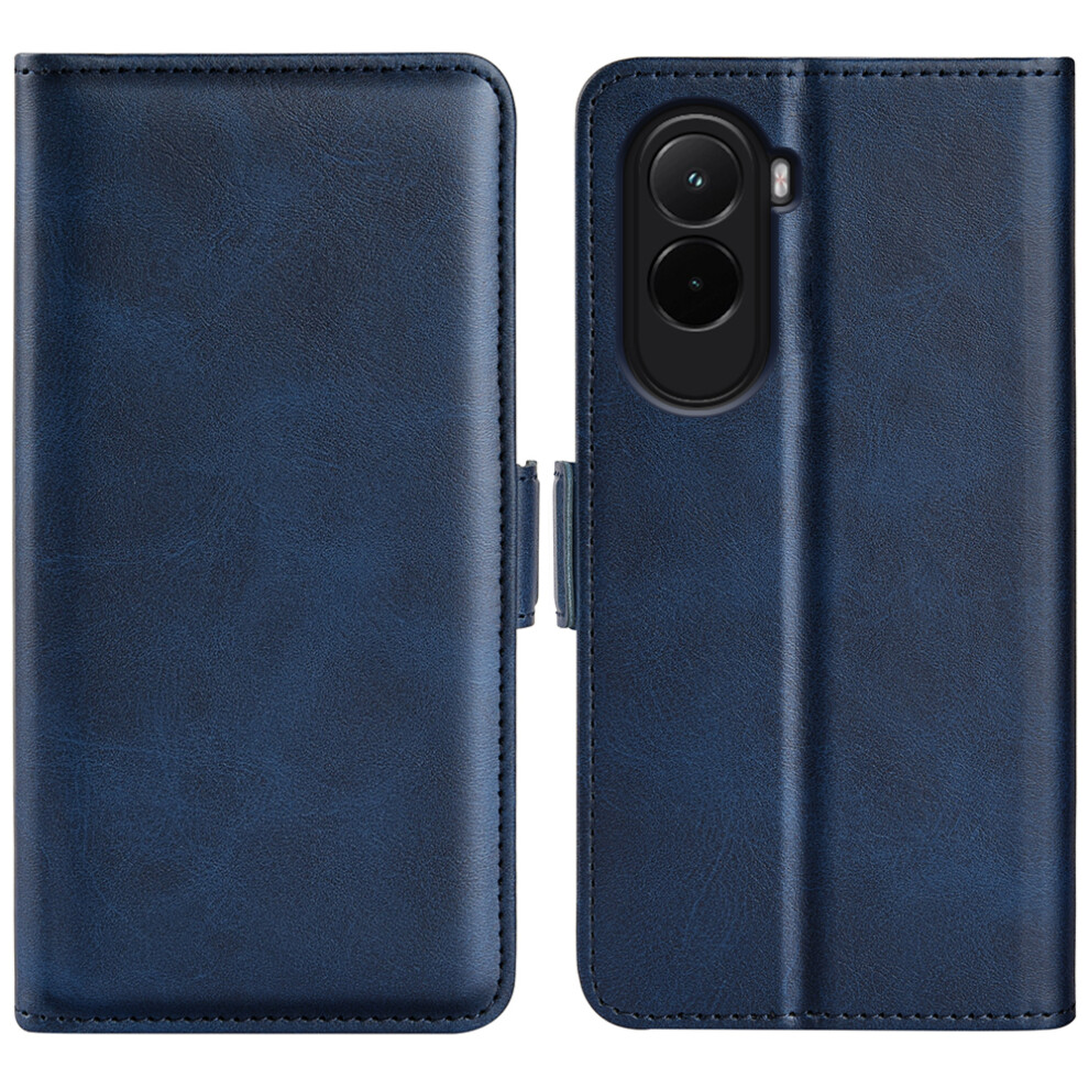 (Blue) For Xiaomi Poco M7 4G (Eu) (171Mm) Case Calf Texture Leather Wallet Phone Cover Blue 6914284722630
