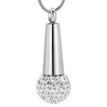 Pet Cremation Jewelry Memorial Pendant with Openable-silver