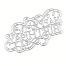 Gelukkige Verjaardag Brief Gestanst Metalen Embossing