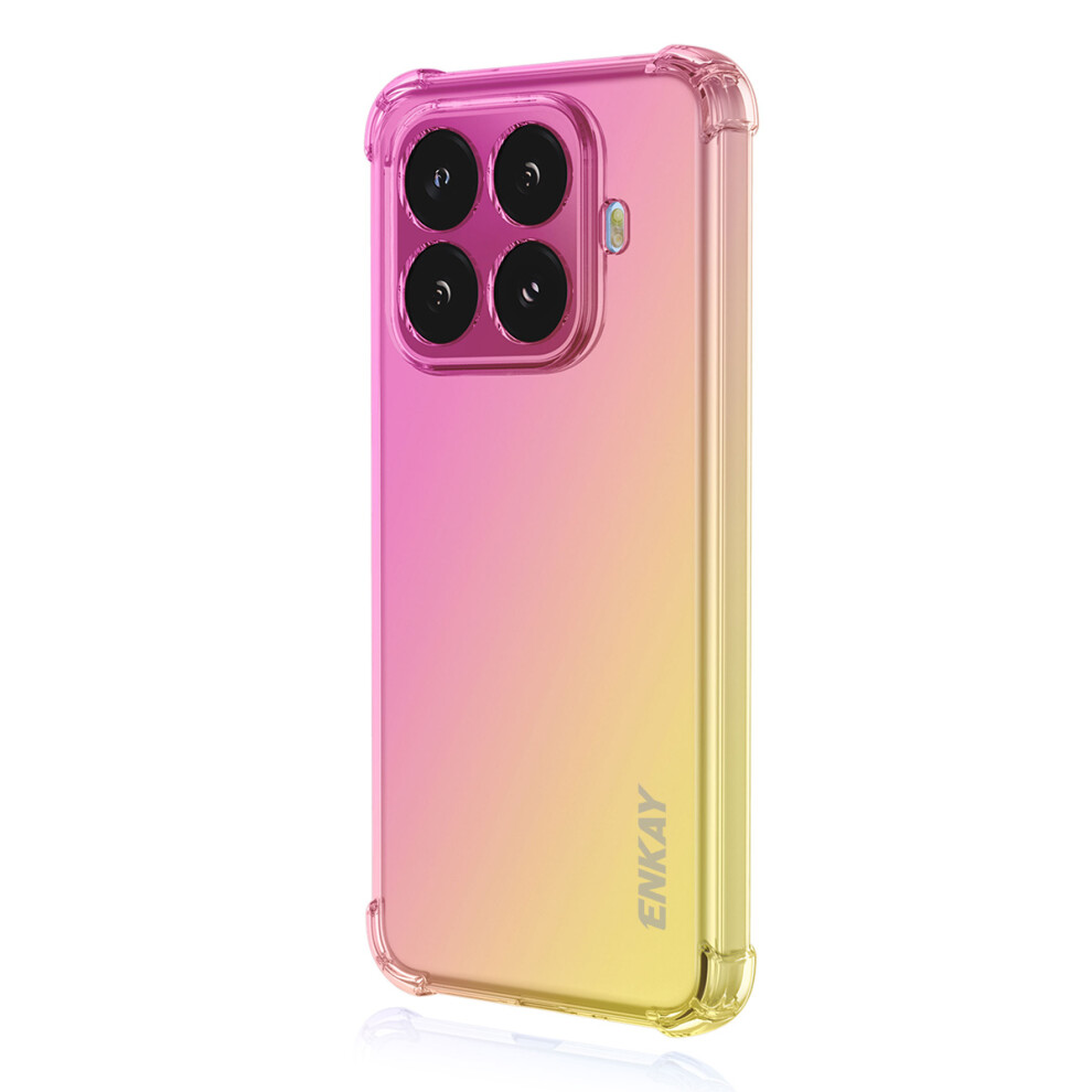 (Pink / Gold) For Xiaomi 15T Pro Tpu Case Enkay Thickened Four Corner Drop-Proof Phone Back Cover Pink,Gold 6914288415323