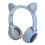 Wireless Kids Headphones Bluetooth Volume Limited Foldable Cat Ear Design With Led Light Built In Microphone Music Sharing Function Adjustable 2
