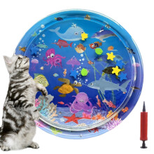 Cat Water Play Mat For All Size Pets Water Sensory Mat For Cats Cooling Pad For Hot Weather OctopusShaped Pet Mat
