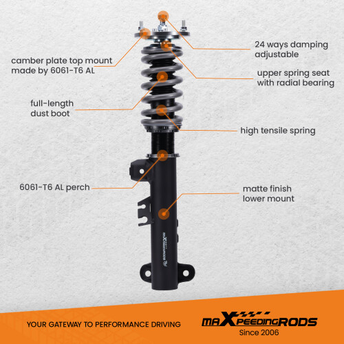 Combinés Filetés For BMW 3 E36 berline Coupe Touring 1990 a 1999 Coilovers 1