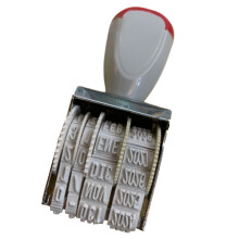 Rubberen stempel lijn dater voor scrapbooking verpakking-Spaans