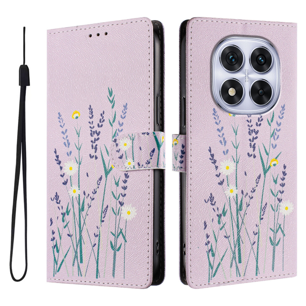 (Lavender) For Xiaomi Redmi Note 14 Pro+ 5G / Xiaomi Poco X7 5G / Xiaomi Redmi Note 14 Pro 5G Case Pattern Print Pu Leather Wallet Phone Cov Purple 6914288010740