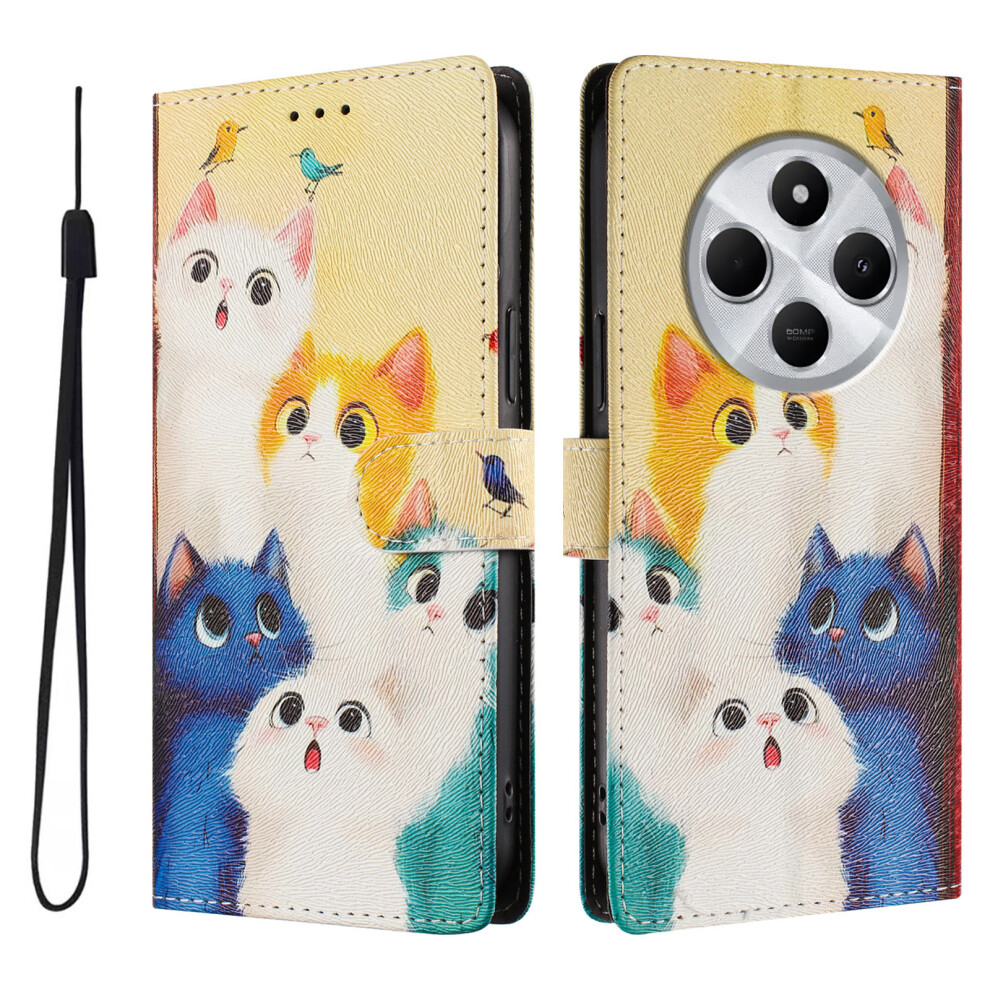 (Colorful Cats) For Xiaomi Redmi 14R 5G / Xiaomi Redmi A4 5G / Xiaomi Redmi A3 Pro 4G / Xiaomi Poco M7 5G / Xiaomi Redmi 14C 4G / Xiaomi Redmi 14 6914281505755