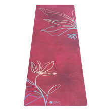 YOGA DESIGN LAB | Travel Yoga Mat | 2-in-1 Mat+Towel | Lightweight, Foldable, Eco Luxury | Ideal for Hot Yoga, Bikram, Pilates, Barre, Sweat | 1.5mm