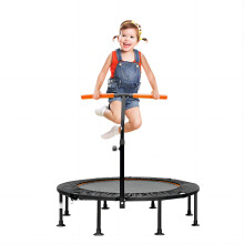 SPOTRAVEL Mini Outdoor Trampoline, Foldable Fitness Rebounder with Protective Cover, Portable Indoor Exercise Bouncer for Kids Adults (45?, Orange,