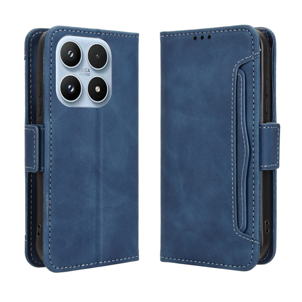 (Blue) For Xiaomi 17 Leather Case Phone Wallet Cover With Multiple Card Slots Blue 6914283824564