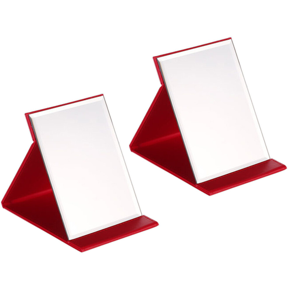 Adjustable Rectangular Ultrathin, Leather Exterior, Clearly Hd Mirror, Ultra-thick Mirror, Portable Super Hd