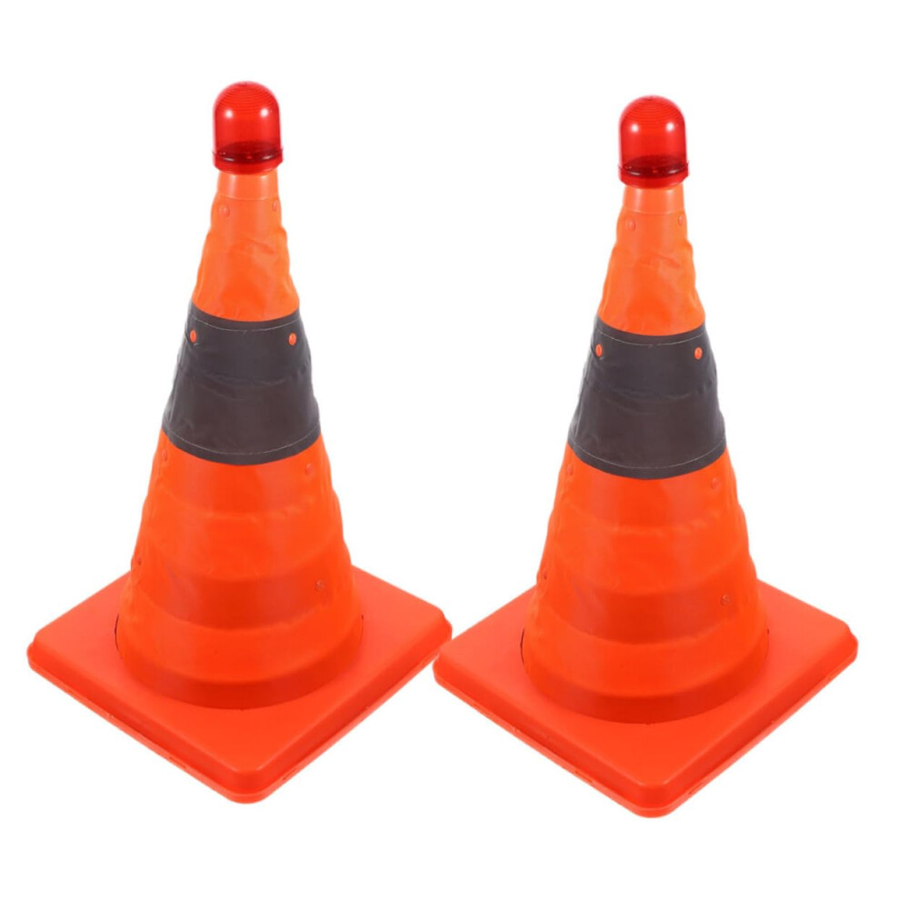 Reflective Traffic Safety Cones, Collapsible Parking Cones, 2Pack, Night Visibility, Driver Training, 40X24x24cm, Orange 9365049272346