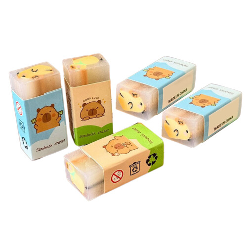 5 Pcs Pencil Erasers Back to School Erasers Capybara Erasers