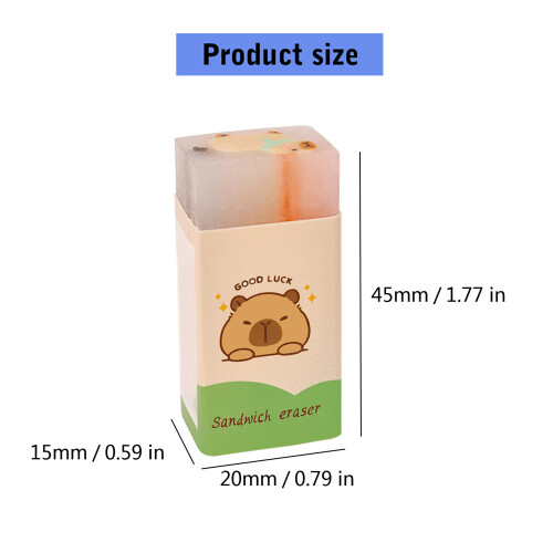 5 Pcs Pencil Erasers Back to School Erasers Capybara Erasers 2