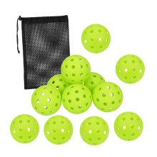 LED Pickleball Balls 12pcs Durable Light-Up Hollow Balls with 40 Holes for Night Play and Beginner Practice