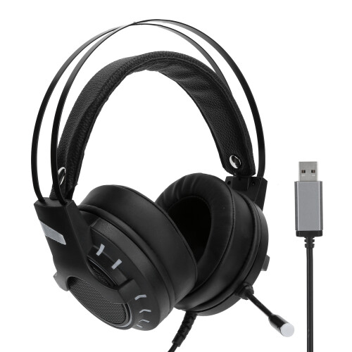 Ακουστικά Gaming με 7.1Surround Sound LED Φωτιζόμενα Αυτιά Μικρόφωνο με Ακύρωση Θορύβου