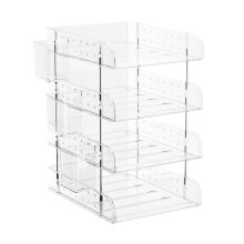 Multifunction File Letter Tray Organizers-transparent 4th floor