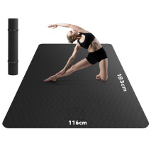 HAPBEAR Large Yoga Mat for Women-183cm?116cm?6mm, TPE Non-Slip, Durable, Eco-Friendly, Extra Large Thick Wide Exercise Mat for