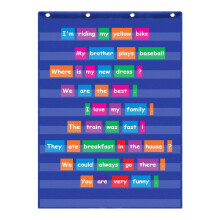 Standard Pocket Charts Clear 10 Pocket Charts Interactive-Blue