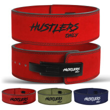 Hustlers Only Weight Lifting Belt with Lever Buckle Genuine Leather Gym Belt for Deadlift, Power Lifting, Workout Belt 10mm thickness for Back