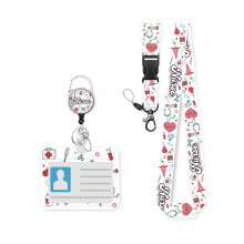 Badge Holder Card Holder and Lanyard Set-nurse horizontal ver