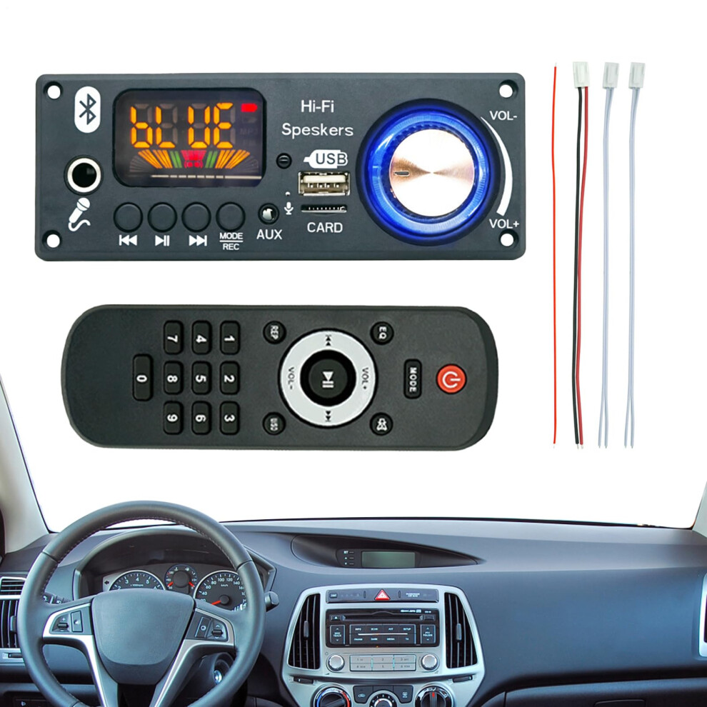 160W Bluetooth Car Amplifier Board With Fm Radio Usb Mp3 Decoder Module For Most Vehicles 9365049273268