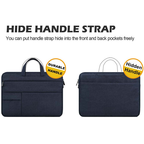 Capa protetora acolchoada para laptops de até 16 polegadas, com acolchoamento para absorção de impacto, forro macio e múltiplos bolsos. 1