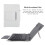 Capa com teclado Bluetooth para tablets de 7 a 7,9 polegadas, capa protetora universal para tablet com teclado destacável e suporte integrado, 8