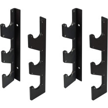Yes4All Horizontal Wall Mounted Barbell Holder with Protective UHMW Plastic Layer - Hanging Rack For Barbell, Weighted Workout Bar and Lat Pull Down