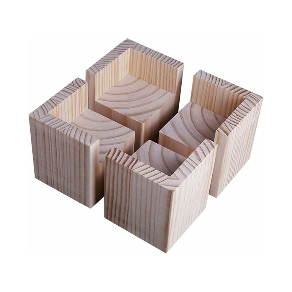 Solid Wood Material Furniture Risers, Elevate Beds Couches Desks And Tables, Heavy Duty Adds Extra Height And Storage Space, Protect Furniture And Flo 9198585127463
