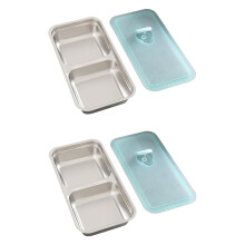 Snackbox Lunchbox met dubbel compartiment Dienblad-Stijl B