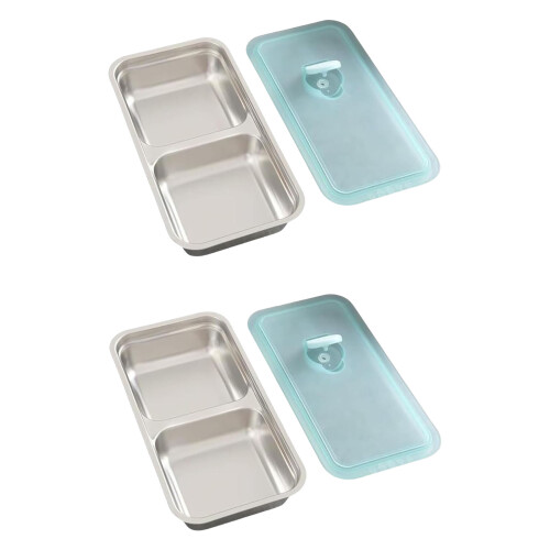 Snackbox Lunchbox met dubbel compartiment Dienblad-Stijl B