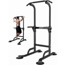 Leiblsufo Power Tower Dip Station Height Adjustable Exercise Equipment Fitness Workout Station Pull Up Bar for Home Gym