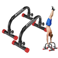 RHINOSPORT Parallettes Bars Dip Calisthenics Push Up Bars 10.2 in High 300Kg/661lbs Weight Capacity Strength Training Home Gym Workouts Calisthenics