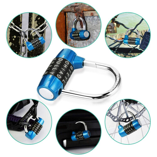 Keyless Combination Lock for Toolbox, Sturdy Construction Waterproof Rust Proof Combination Padlock with 5 Digit Combination and English Alphabet Dial 2