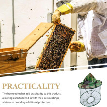 Beekeeper Hat Veil, Steel Ring Base Ensures Net Distance from Face, Breathable Sweat-Absorbent Polyester Fiber Material, Perfect for Outdoor Fishing