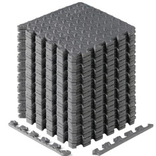 Yes4All FUKR Interlocking Mat Protective Flooring, Solid, N. 36 Square Feet (36 Tiles) -Gray, 12sqft (12'' x 12'')