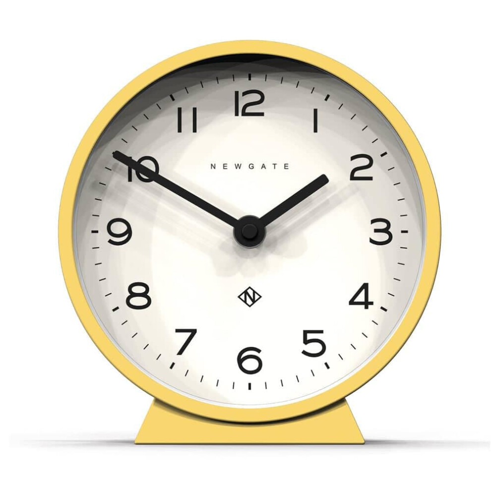 Newgate? M Mantel Silent Sweep Mantel Clock - 'No Tick' - A Modern Mantelpiece Clock - Small Mantel Clocks - Minimalist Dial - (Cheeky ) Yellow 8000002580885