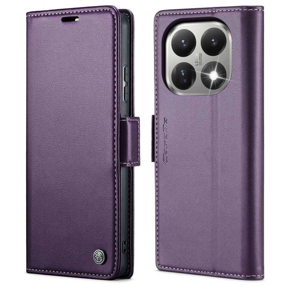 (Purple) For Xiaomi 15T Case Caseme 023 Series Rfid Blocking Glossy Stand Phone Cover Purple 6914284519612