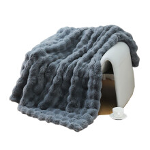 Plaid en peluche décorative et tendance, cadeau idéal. Couverture douce et confortable à bulles, extra épaisse et chaude, style luxe.