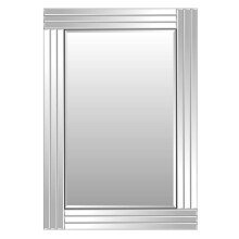MirrorOutlet Large Venetian Bevelled Wall Mirror 3Ft3X2Ft3 100cm X 70cm, Silver