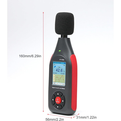 Noise Meter Data Logging Rechargeable Battery RealTime Display Environmental Noise Tester 2