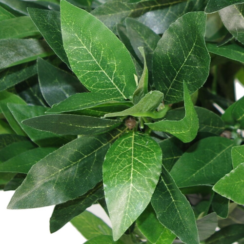 Leaf Leaf Design UK 120cm (4ft) Artificial Topiary Bay Tree Pyramid Extra Large Black Plastic Pot, Green Cone 1