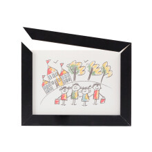 High Capacity Kids Organizers Frame Adhesive-Black large
