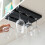 2Pieces Without Drilling Under Cabinet Goblet Rack Secure-White 6