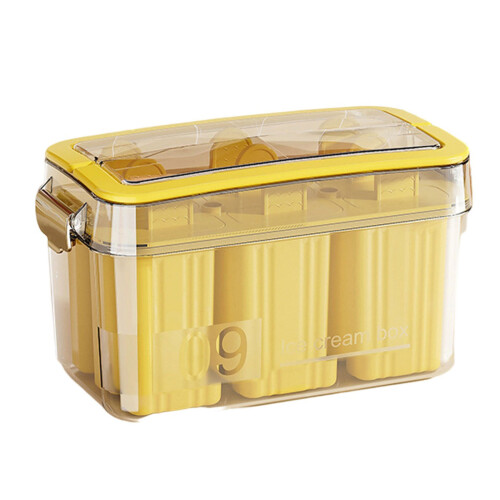 Durable Plastic Design Cake Popsicles Mould Safe 9Grids-Yellow
