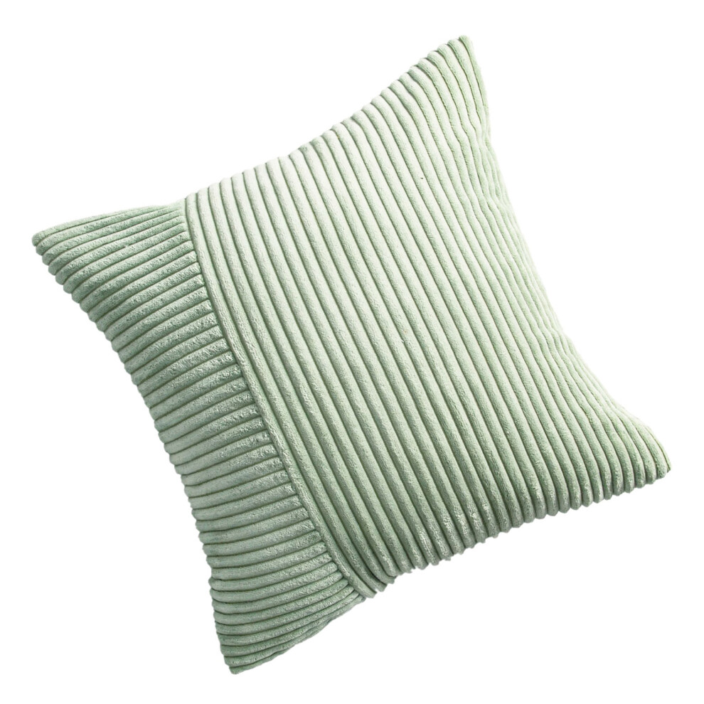 Cozys Corduroy Cushions Cover Pillowcase Invisible-Green